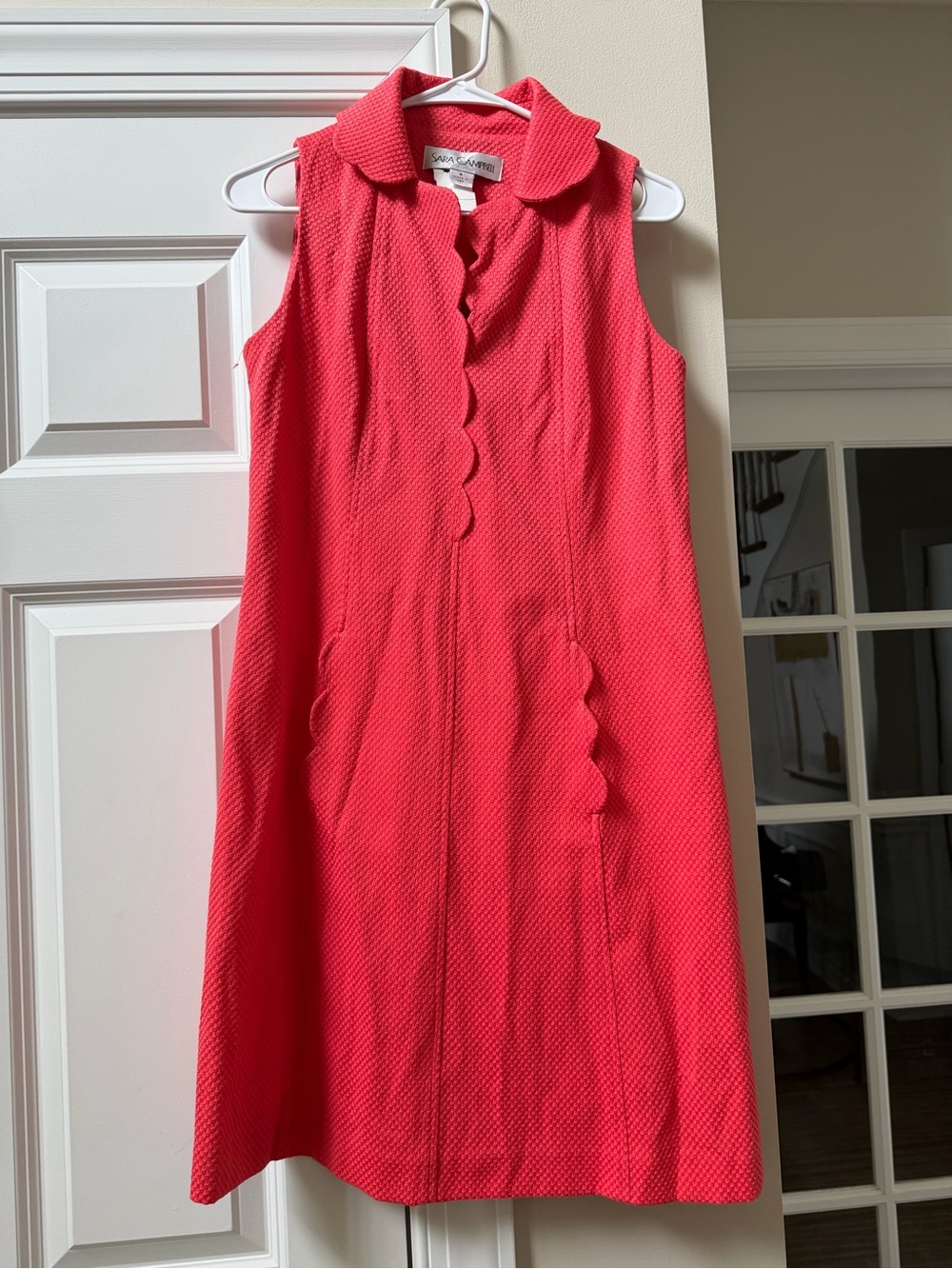 Susan Bristol Coral Textured Collar Dress - Picture 2 of 6
